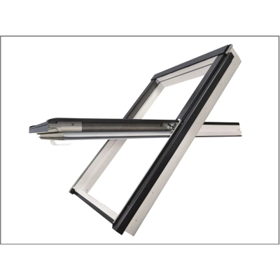Okno dachowe PVC FAKRO PTP-X P50 BBMX – biały, RAL 9005
